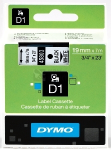 Obrázek produktu Páska do štítkovače Dymo 45803 bílá/černá 19mm/7m S0720830 0