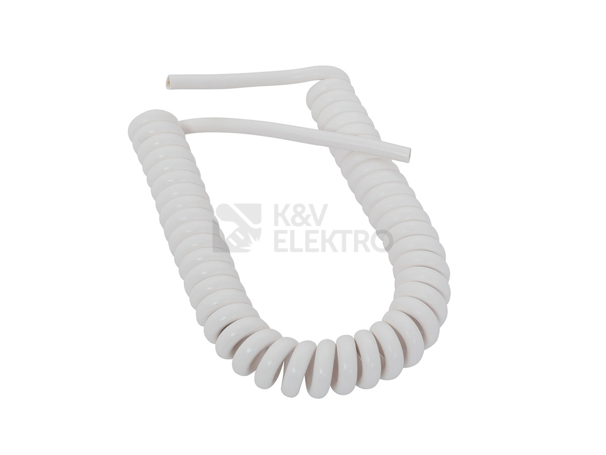 Obrázek produktu Spirálový kabel délka 40-120cm H03VV-F 3G0,5 bílý SPK 85 3051-3-1/0,4 0