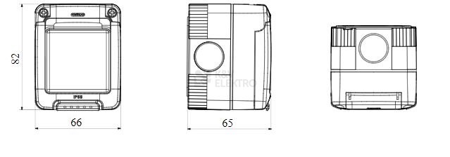 Obrázek produktu Gewiss 27 Combi skříňka IP55 1M šedá GW27041 1