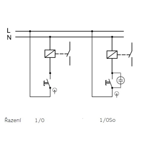 ABB Tango tlačítko č.1/0So IP44 kouřová šedá 3558A-80920 S2 s popisovým polem