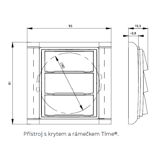 ABB Element,Time zvonkové trojtlačítko bílá/bílá 3171E-A00300 03
