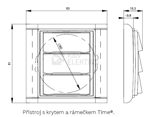 Obrázek produktu  ABB Element,Time zvonkové trojtlačítko bílá/bílá 3171E-A00300 03 1