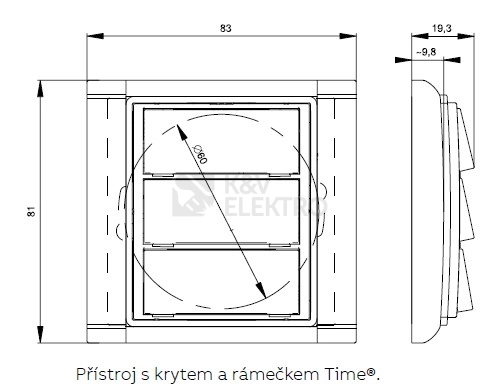 Obrázek produktu ABB Element,Time zvonkové trojtlačítko bílá/bílá 3171E-A00300 03 1