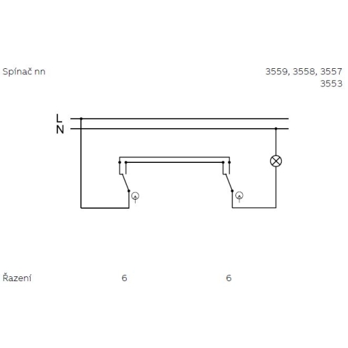 ABB Classic vypínač č.6 hnědá 3553-06289 H3