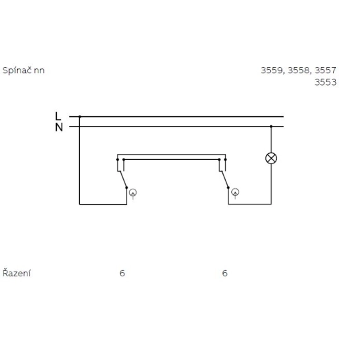 ABB Classic vypínač č.6 béžová 3553-06289 D2