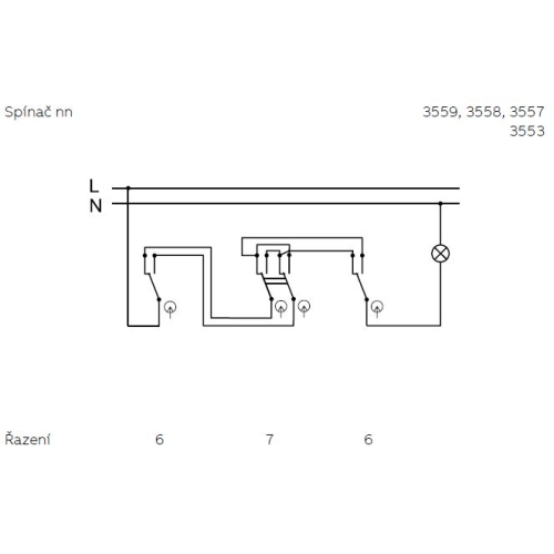 ABB Classic vypínač č.7 béžová 3553-07289 D2