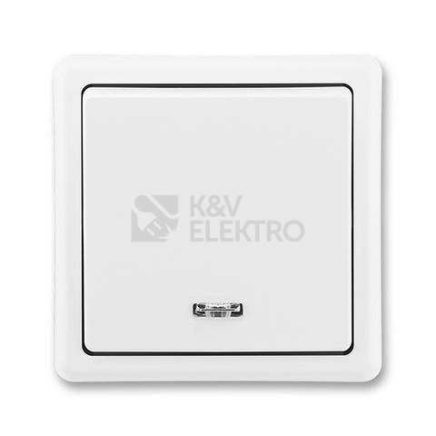 Obrázek produktu ABB Classic vypínač č.6So jasně bílá 3553-27289 B1 s orienační doutnavkou 0