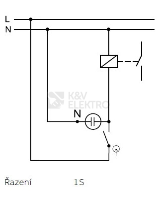 Obrázek produktu ABB Classic tlačítko č.1/0S jasně bílá 3553-91289 B1 se signalizační doutnavkou 1