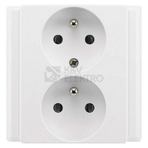 ABB Classic dvojzásuvka jasně bílá 5512-2249 B1 polozapuštěná