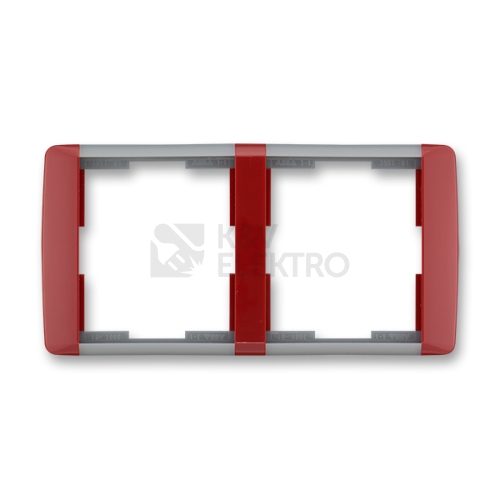ABB Element dvojrámeček vodorovný karmínová/ledová šedá 3901E-A00120 24