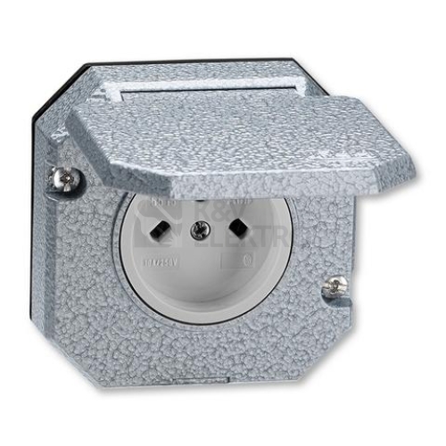 ABB Garant zásuvka vestavná 2P+PE vzor C IP55 šedá 5515N-C05761