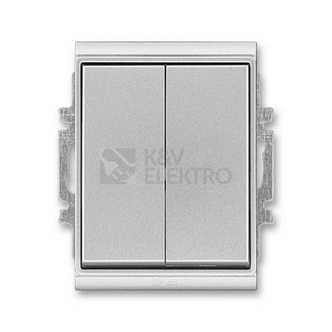 Obrázek produktu ABB Time vypínač č.6+6 dvojitý IP44 titanová 3558E-A52940 08 0