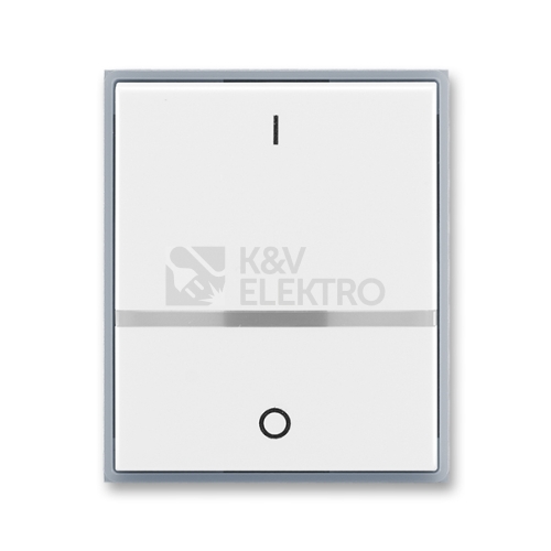 ABB Element,Time kryt vypínače s průzorem a potiskem bílá/ledová šedá 3558E-A00655 04