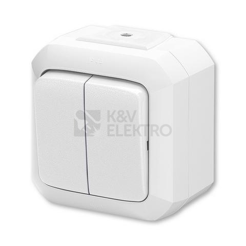 Obrázek produktu ABB Variant+ vypínač č.6+6 dvojitý IP54 bílá 3558N-C52510 B 0