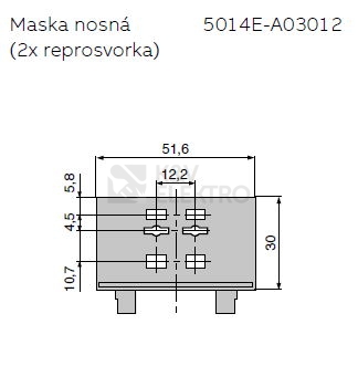 Obrázek produktu ABB nosná maska 5014E-A03012 Element,Time 1x repro 1