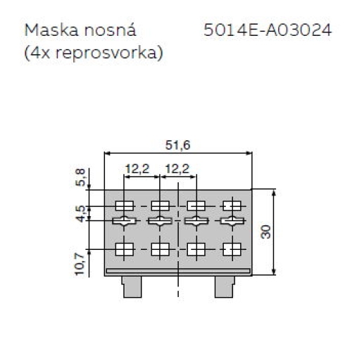 ABB nosná maska 5014E-A03024 Element,Time 2x repro