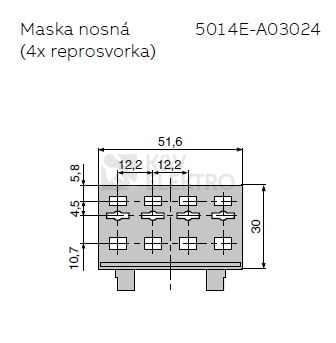 Obrázek produktu ABB nosná maska 5014E-A03024 Element,Time 2x repro 1