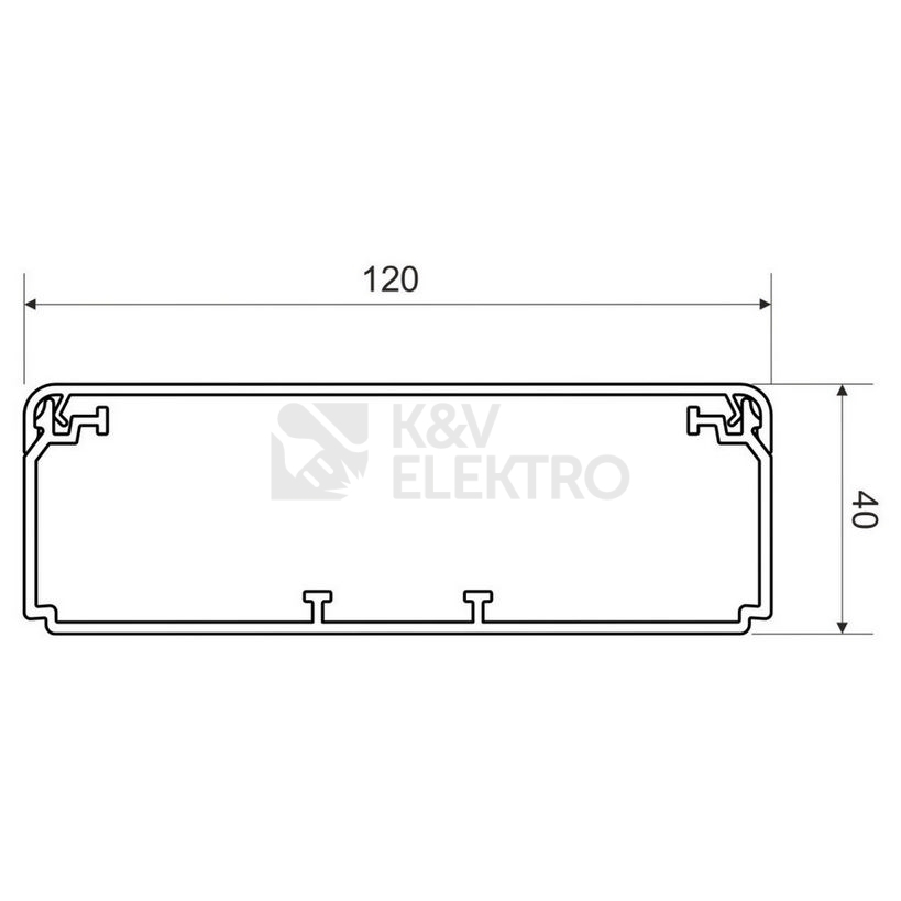 Obrázek produktu Parapetní žlab KOPOS EKD 120x40 HD 2m bílá 1