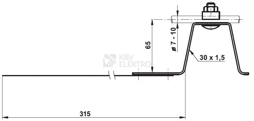 Obrázek produktu Podpěra vedení pod tašky PV 11d TREMIS V178 1