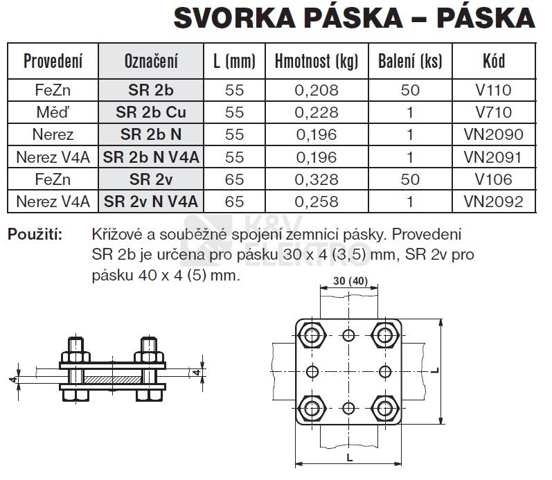 Obrázek produktu Svorka páska-páska SR 2b TREMIS V110 1