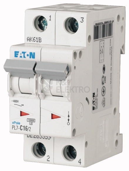 Obrázek produktu Jistič EATON PL7-16/2/B 16A PL7-B16/2 262765 0