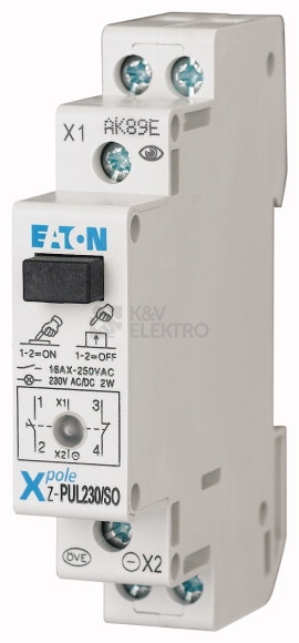 Obrázek produktu Modulové tlačítko EATON Z-PUL230/SO s LED signálkou 1NO+1NC 16A 276298 0