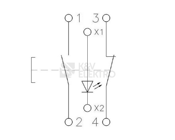 Obrázek produktu Modulové tlačítko EATON Z-PUL230/SO s LED signálkou 1NO+1NC 16A 276298 2