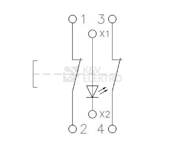Obrázek produktu Modulové tlačítko EATON Z-PUL230/OO s LED signálkou 2NC 16A 276299 2