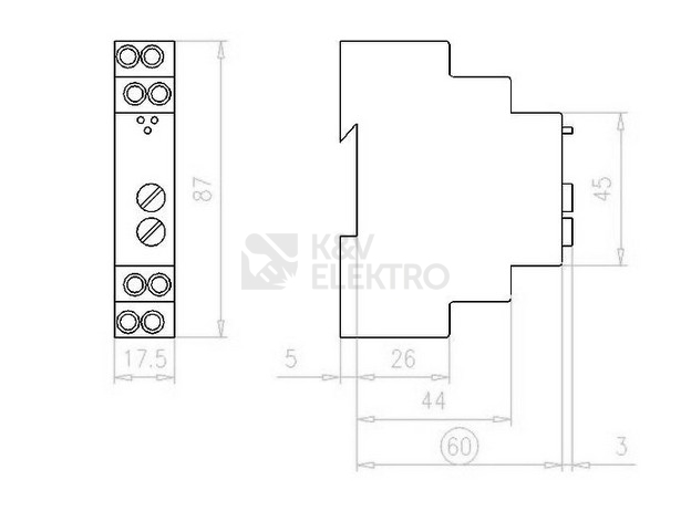 Obrázek produktu Časové relé EATON ZRER/W 0,05s-100h 1 přepínací kontakt 2 funkce 110405 1