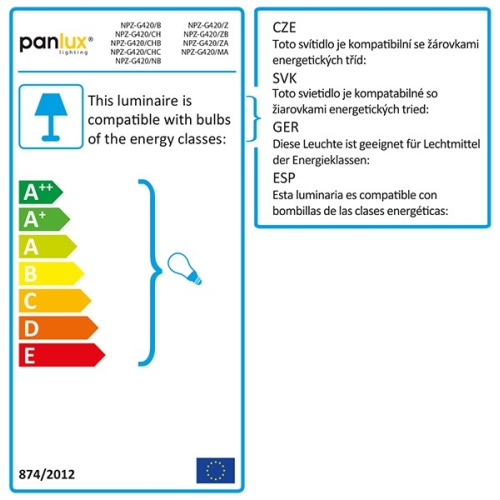 Podhledové svítidlo Panlux NPZ-G420/Z zlatá