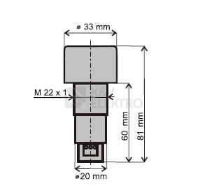 Obrázek produktu Akustický hlásič AS-95 S, stálý tón, 230VAC 1