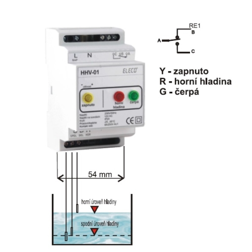 Hladinový spínač HHV-01 230VAC 216135