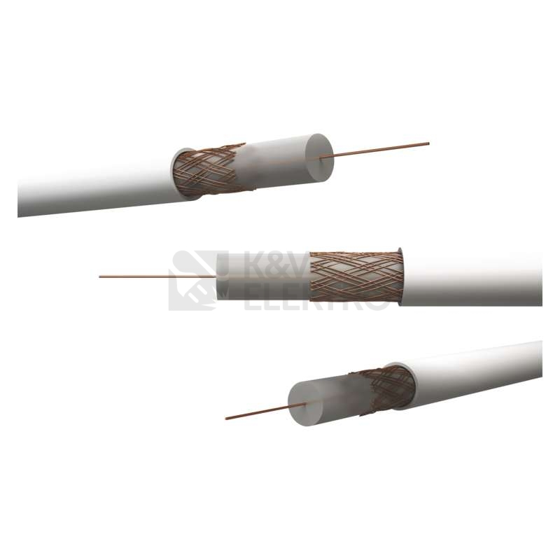 Obrázek produktu Koaxiální kabel 3C2V EMOS S5111S bílý 4