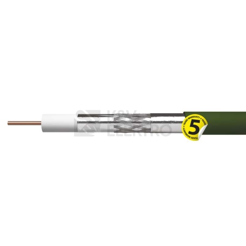 Koaxiální kabel do země CB113N EMOS S5263 zelený