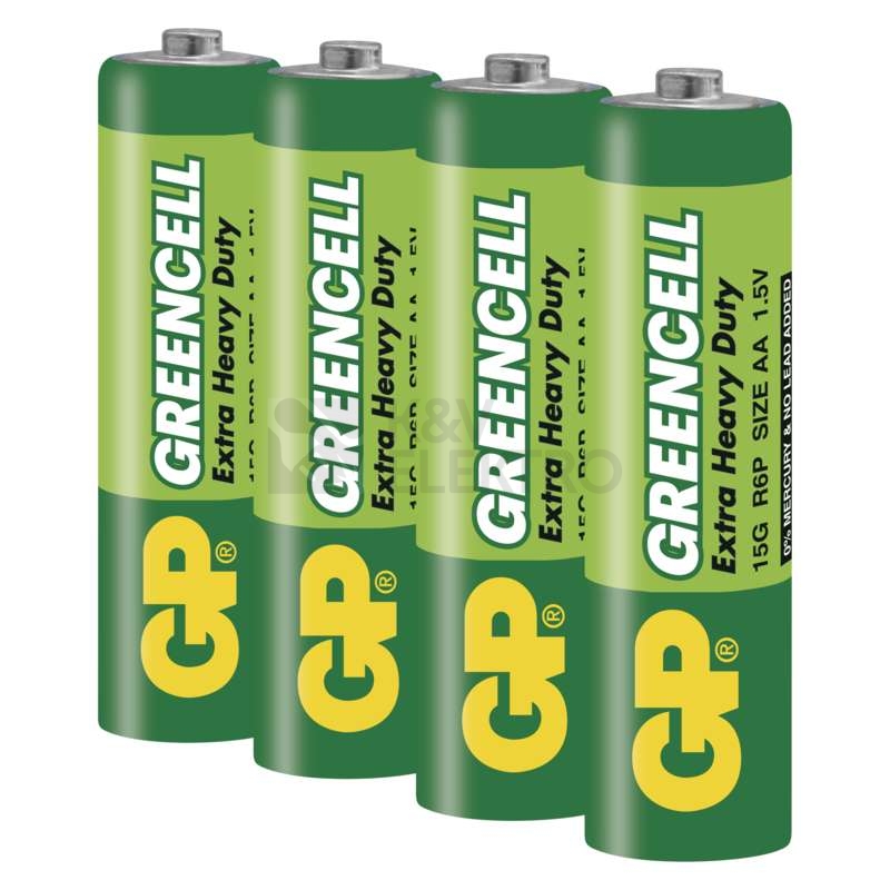 Obrázek produktu Tužkové baterie AA GP R6 Greencell (fólie 4ks) 1