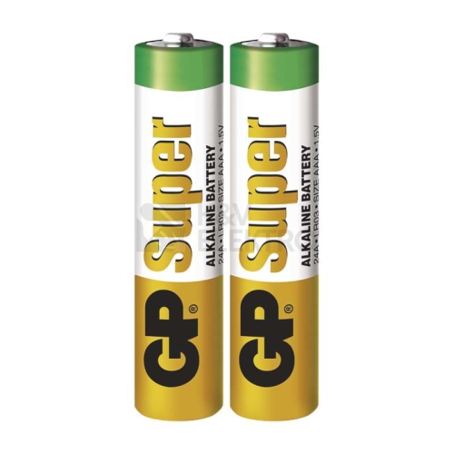 Mikrotužkové baterie AAA GP LR03 Super alkalické (fólie 2ks)