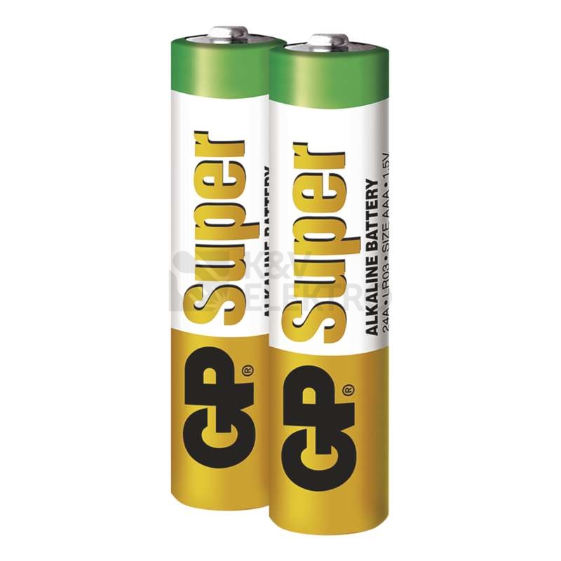 Obrázek produktu Mikrotužkové baterie AAA GP LR03 Super alkalické (fólie 2ks) 1