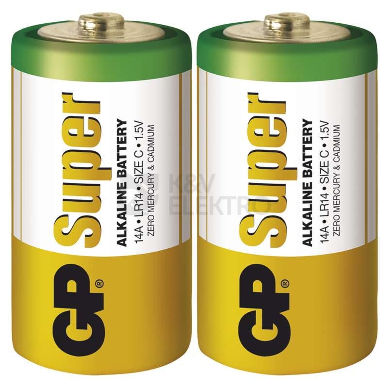 Obrázek produktu Baterie C GP LR14 Super alkalické (fólie 2ks) 0