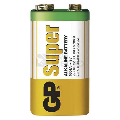 Obrázek produktu Baterie 9V GP 6LF22 1ks Super alkalická 1013501000 fólie 0