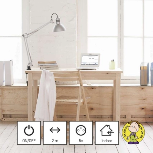 Prodlužovací kabel EMOS 2m/5zásuvek s vypínačem bílá P1512 1902150200 (obrázek 4)