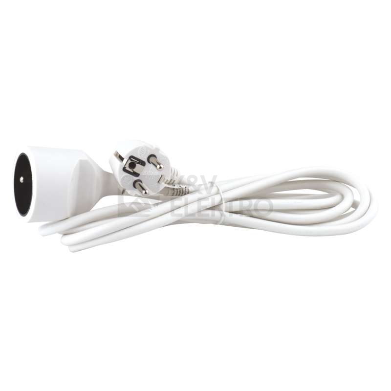 Obrázek produktu Prodlužovací kabel EMOS 3m/1zásuvka bílá P0113 1901010300 0