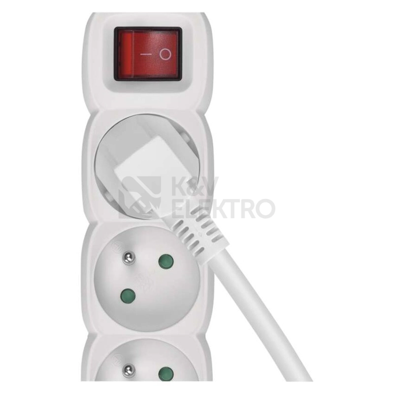Obrázek produktu Prodlužovací kabel EMOS 10m/5zásuvek s vypínačem bílá P1510 1902151000 4