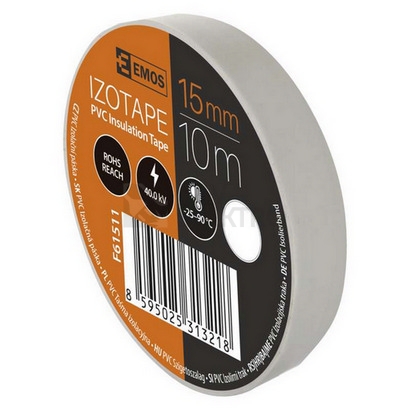 Obrázek produktu  Izolační páska EMOS F61511 0,13mm 15mm x 10m bílá 2