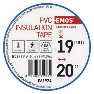 Obrázek produktu Izolační páska EMOS F61924 19mm x 20m světle modrá 6