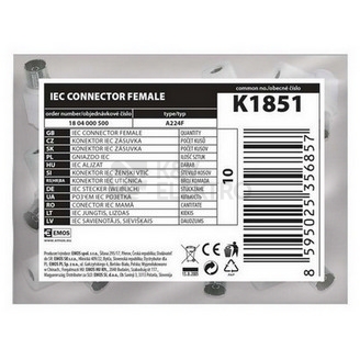 Obrázek produktu Anténní konektor EMOS K1851 IEC úhlový samice 1