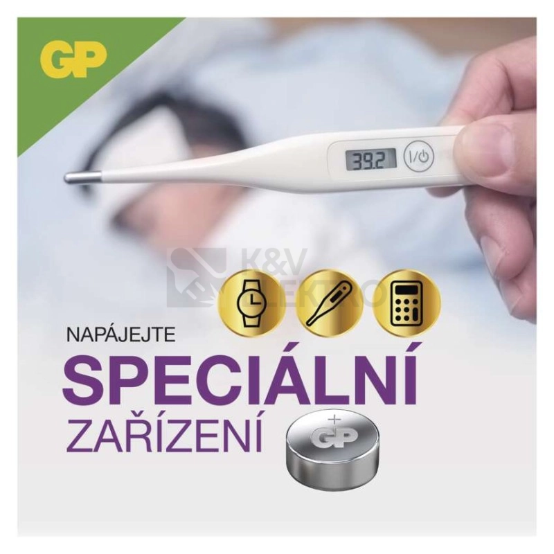 Obrázek produktu Knoflíková baterie GP LR44 A76 AG13 alkalická 1ks 1041007611 blistr 6