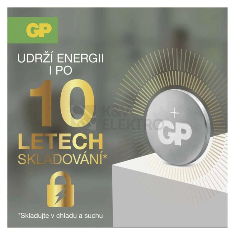 Obrázek produktu Knoflíková baterie GP CR1220 lithiová 1ks 1042122011 blistr 4
