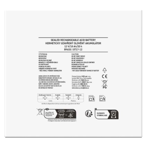 Olověný akumulátor EMOS B9655 12V 18Ah (obrázek 5)