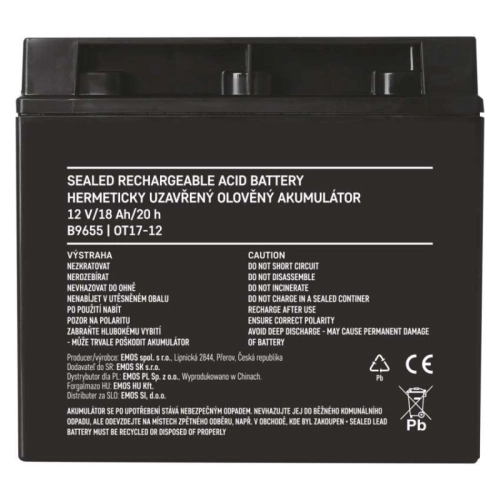 Olověný akumulátor EMOS B9655 12V 18Ah (obrázek 11)