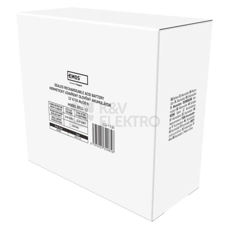 Obrázek produktu Olověný akumulátor EMOS B9655 12V 18Ah 2